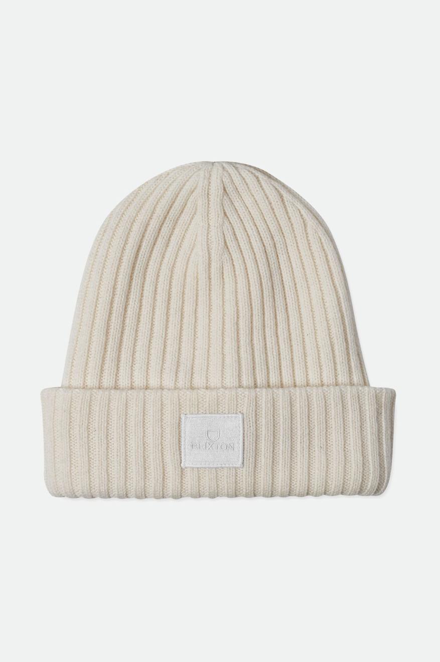 Men's Brixton Alpha Square Merino Wool Beanie White | 8176XZCIH