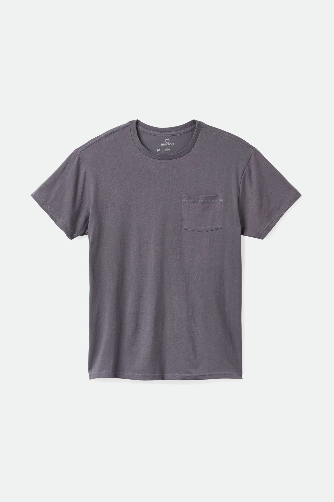 Men's Brixton Basic S/S Pocket Tops Blue | 9514MASKR