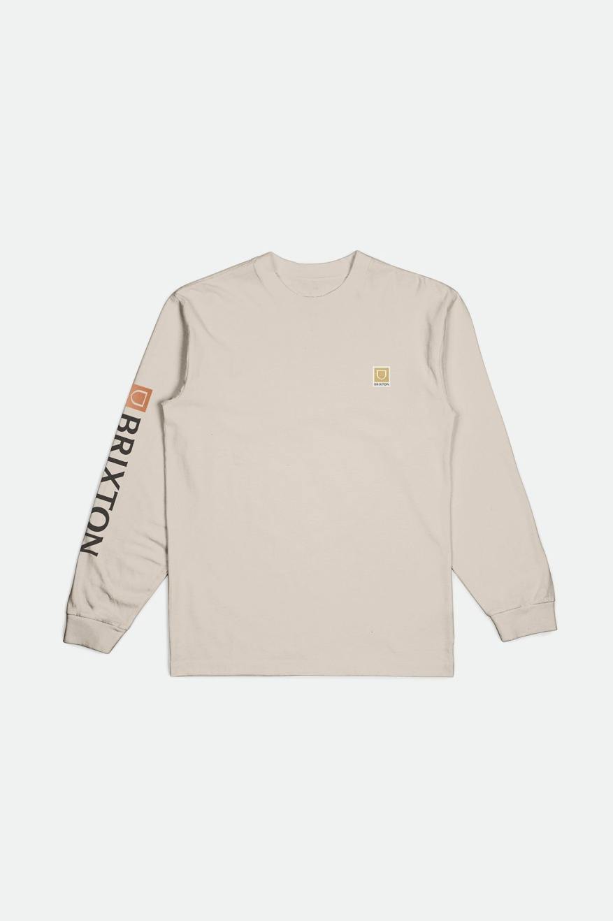 Men's Brixton Beta II L/S Standard Tops Cream | 0415DJQHI