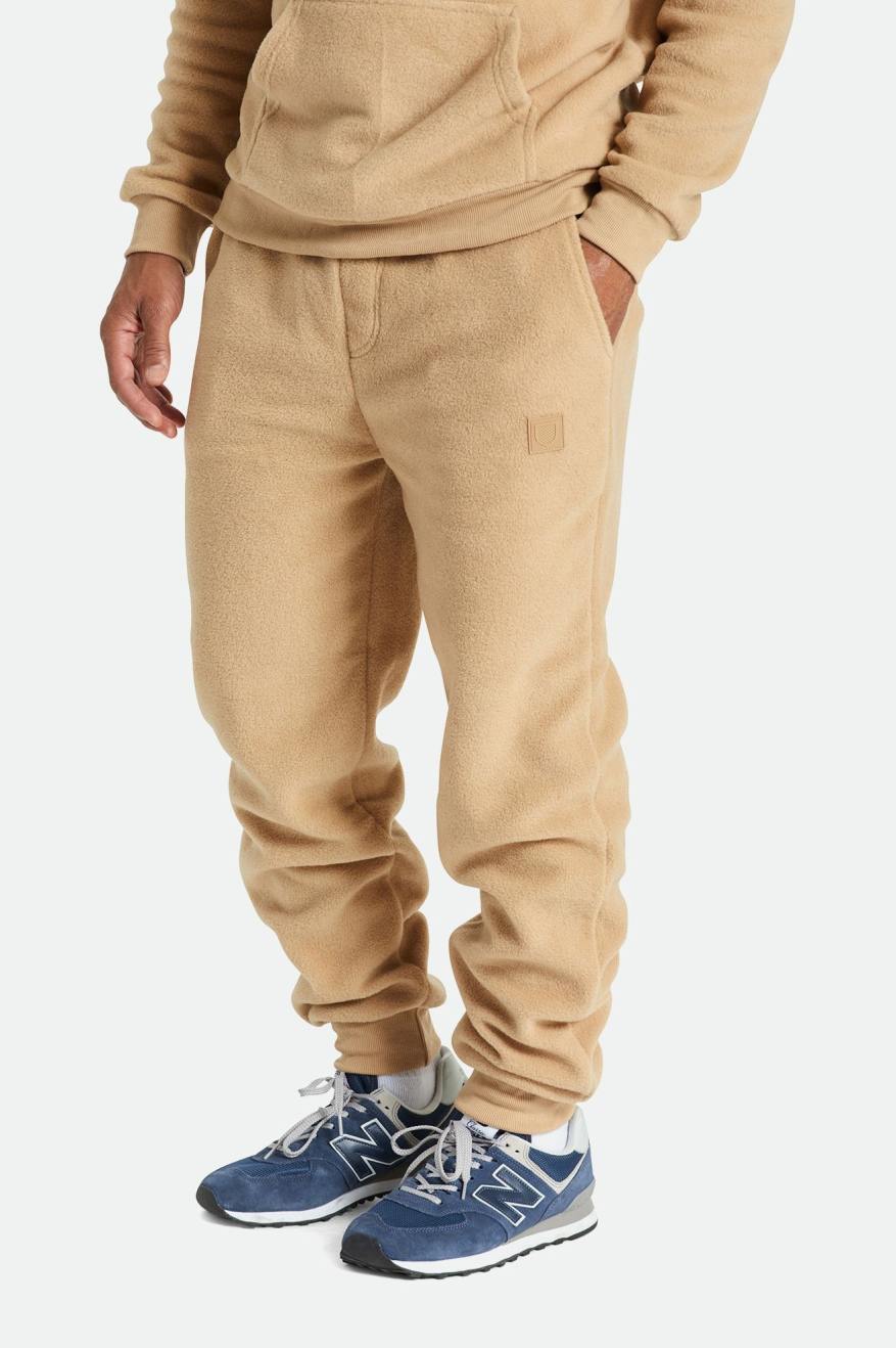 Men's Brixton Blanket Fleece Jogger Pants Beige | 3752GTVLA