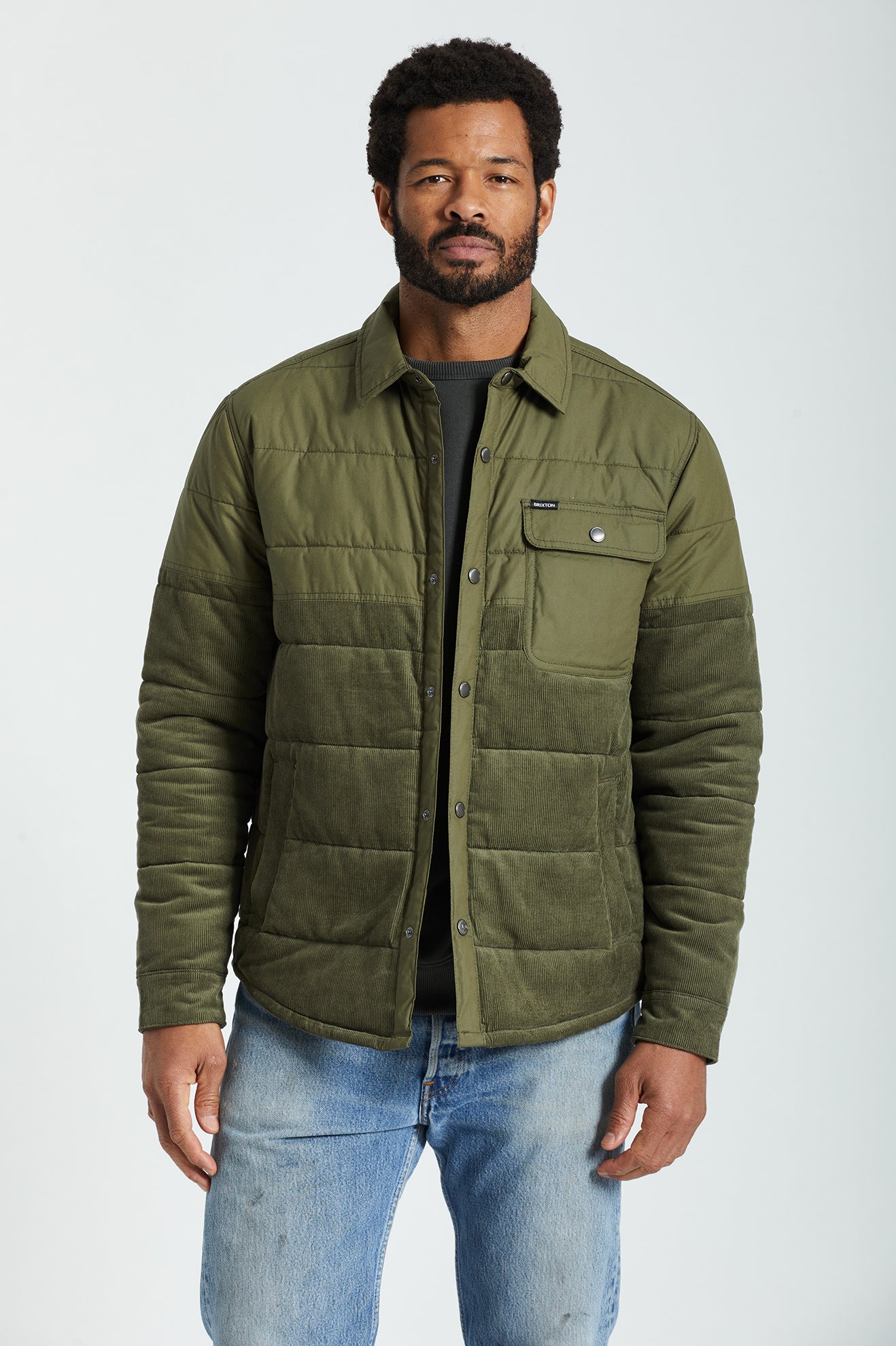 Men's Brixton Cass Jackets Olive | 2461TSGJZ