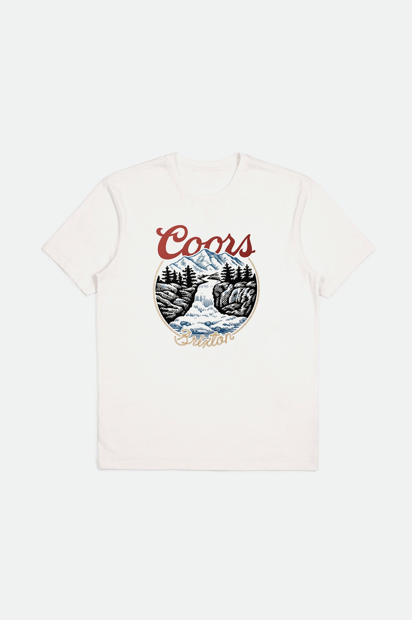 Men's Brixton Coors Rocky S/S Tailored Tops White | 3459LSJWH