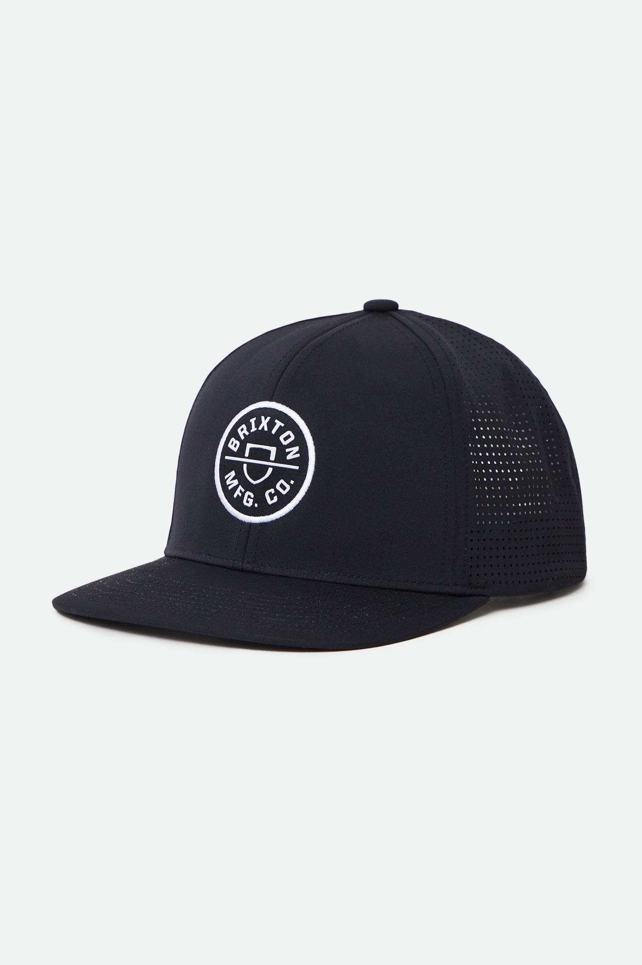 Men's Brixton Crest Netplus MP Caps Black | 8601PVGMD