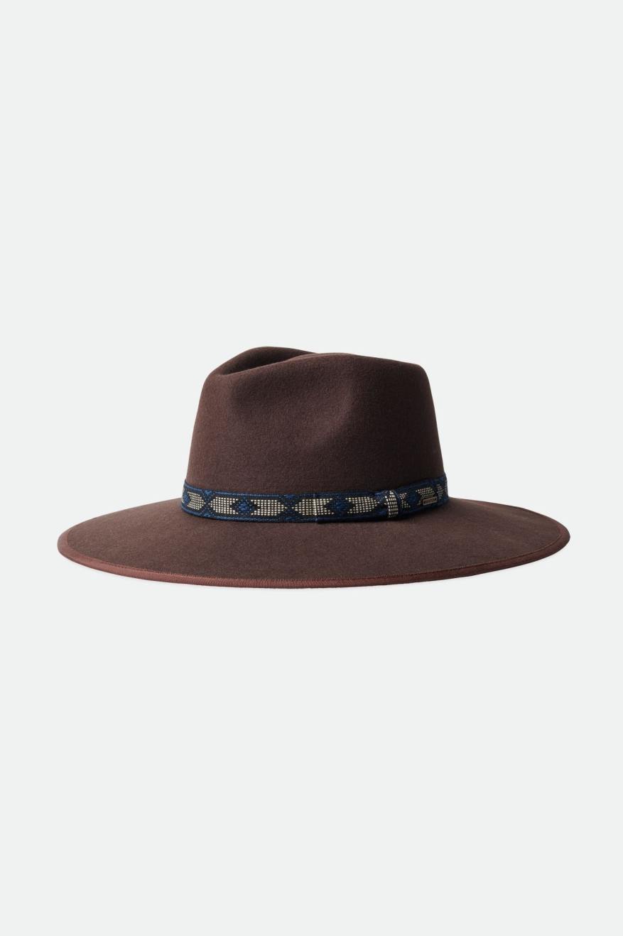 Men's Brixton Jo Rancher Hats Deep Brown | 4893LCEFV