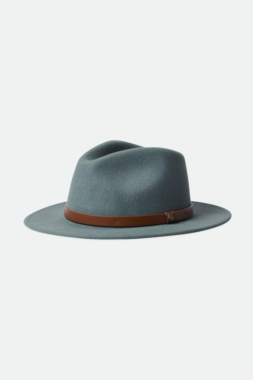 Men's Brixton Messer Fedoras Blue | 8397XYDEV