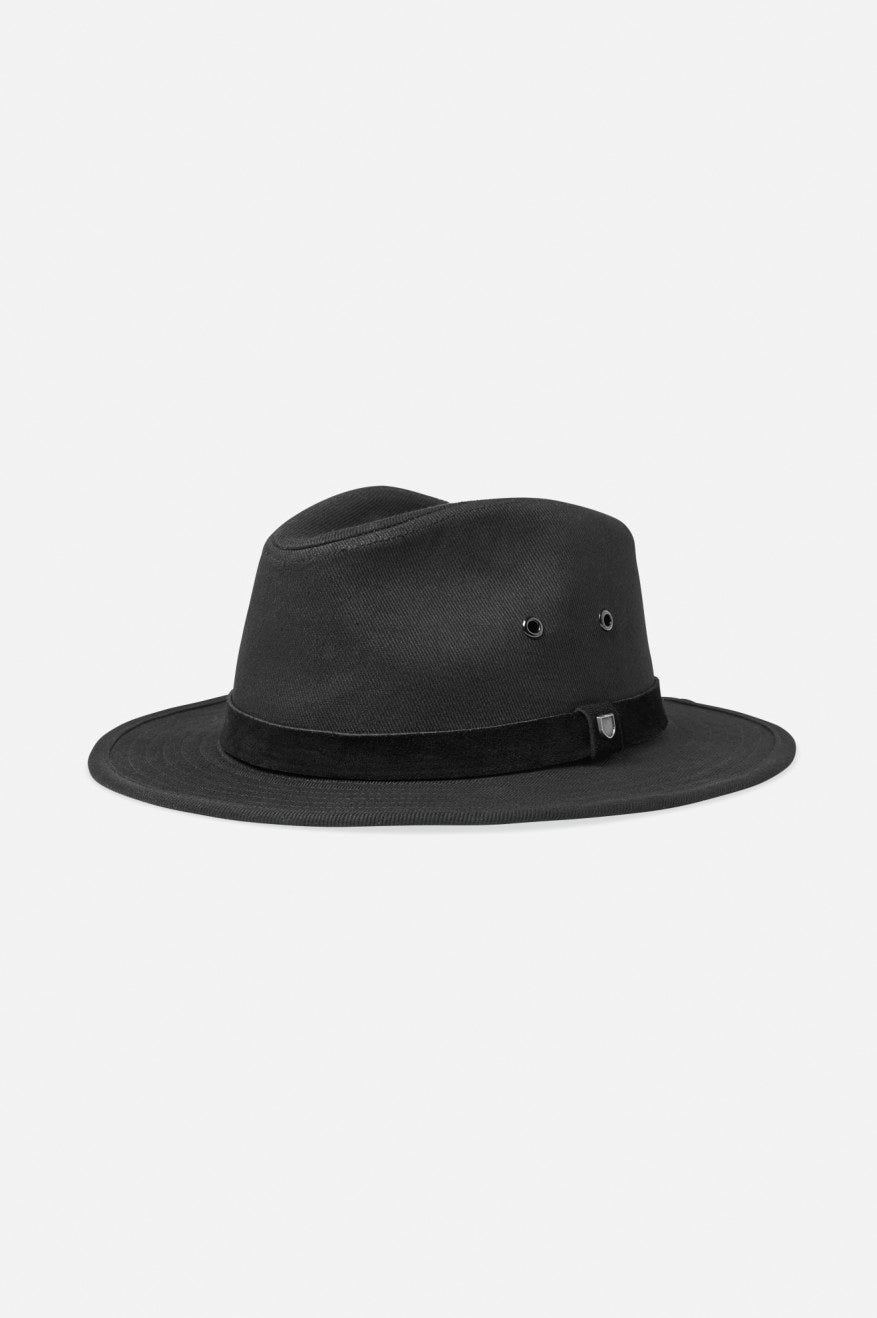 Men's Brixton Messer Utility Adventure Fedoras Black | 0496AQMCP