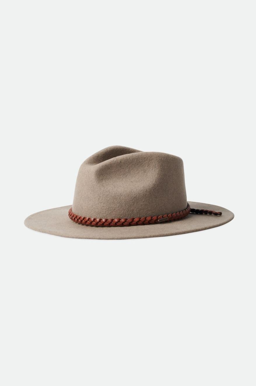 Men's Brixton Messer Western Fedoras Beige | 8356NKTAW