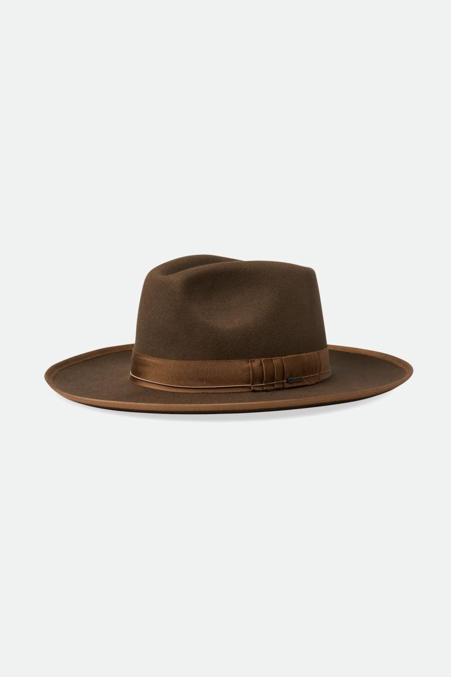 Men's Brixton Reno Fedoras Coffee | 5619RSFNM