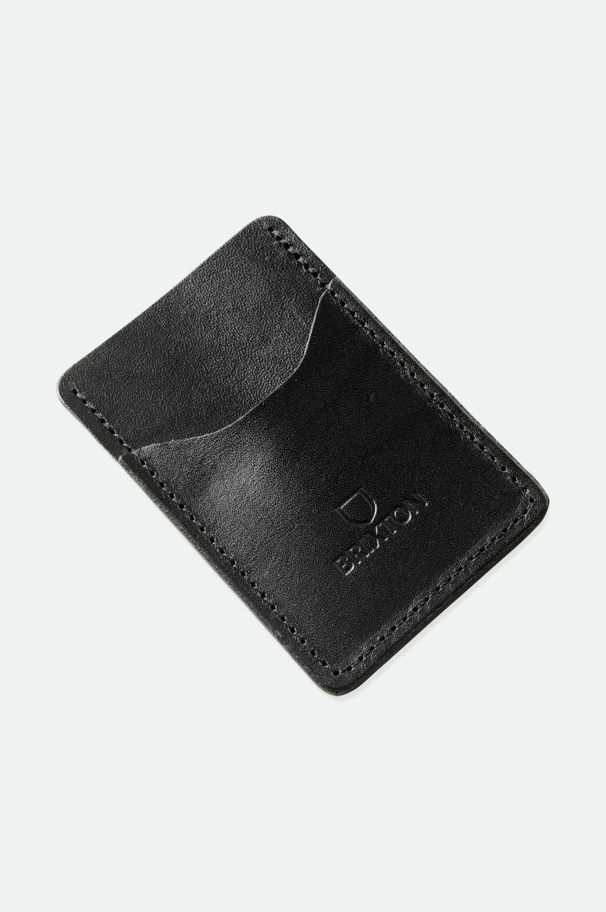 Unisex Brixton Artifact Leather Card Holder Wallet Accessories Black | 1734BXGLF