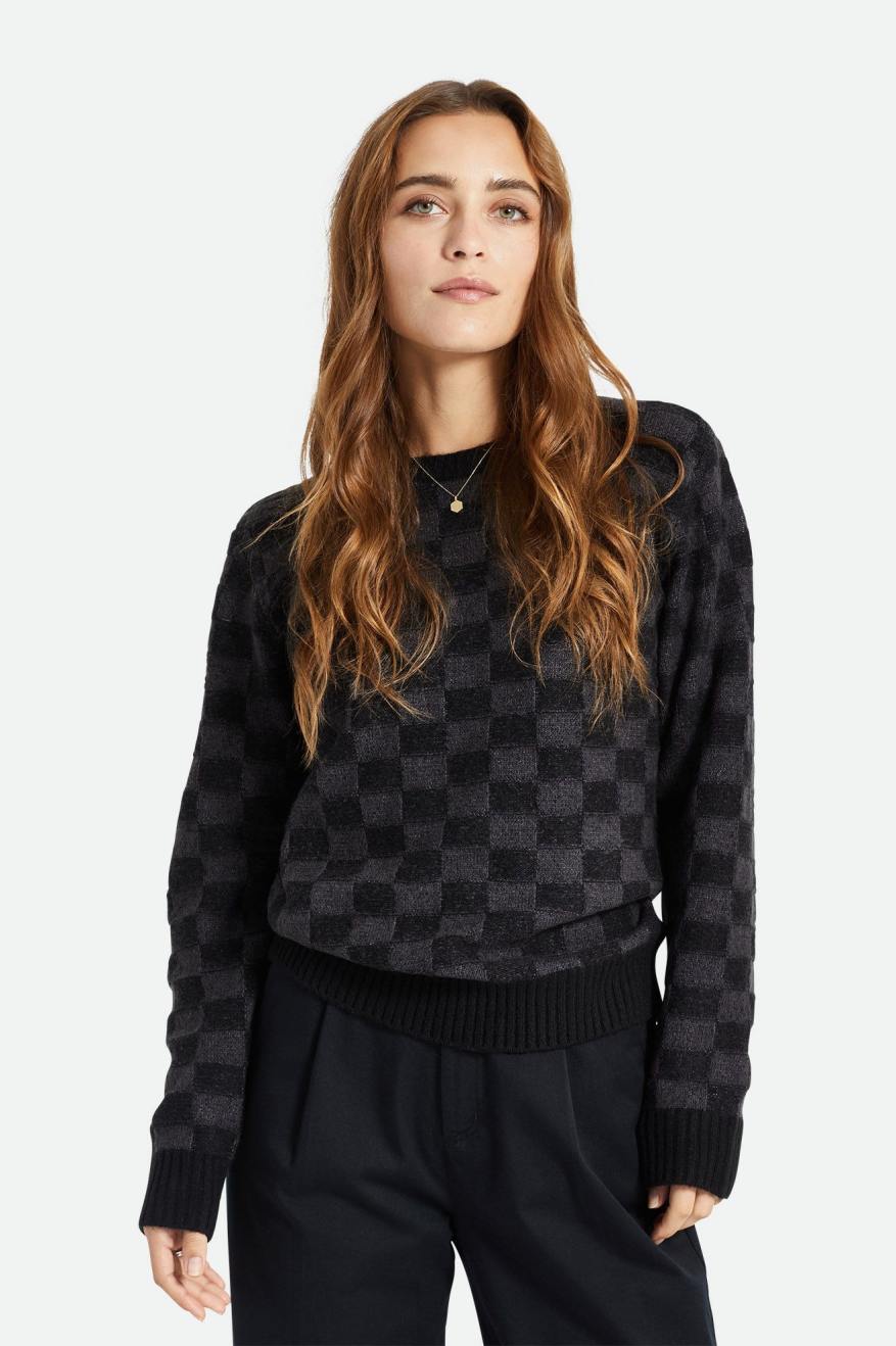 Women's Brixton Carmen Sweaters Black | 9016DYQVT