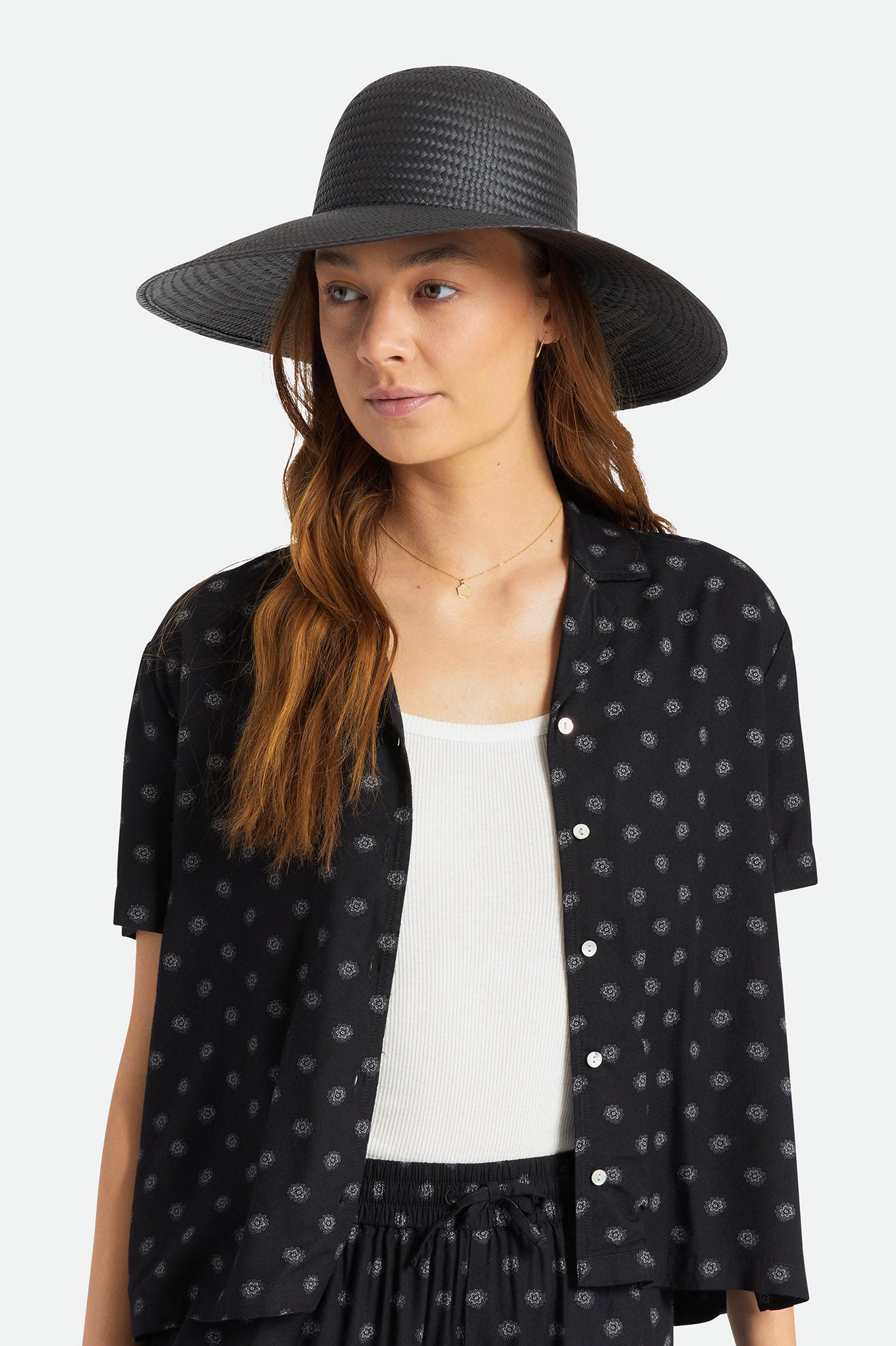 Women's Brixton Janae Sun Hat Hats Black | 3719DITKS