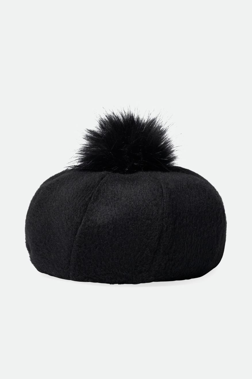 Women's Brixton Natalie Oversized Pom Beret Hats Black | 0859SIVAN