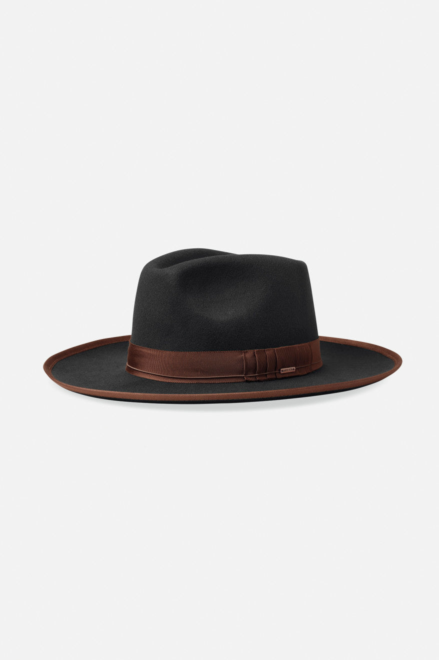 Women's Brixton Reno Fedora Fedoras Black / Brown | 3940YUJWA