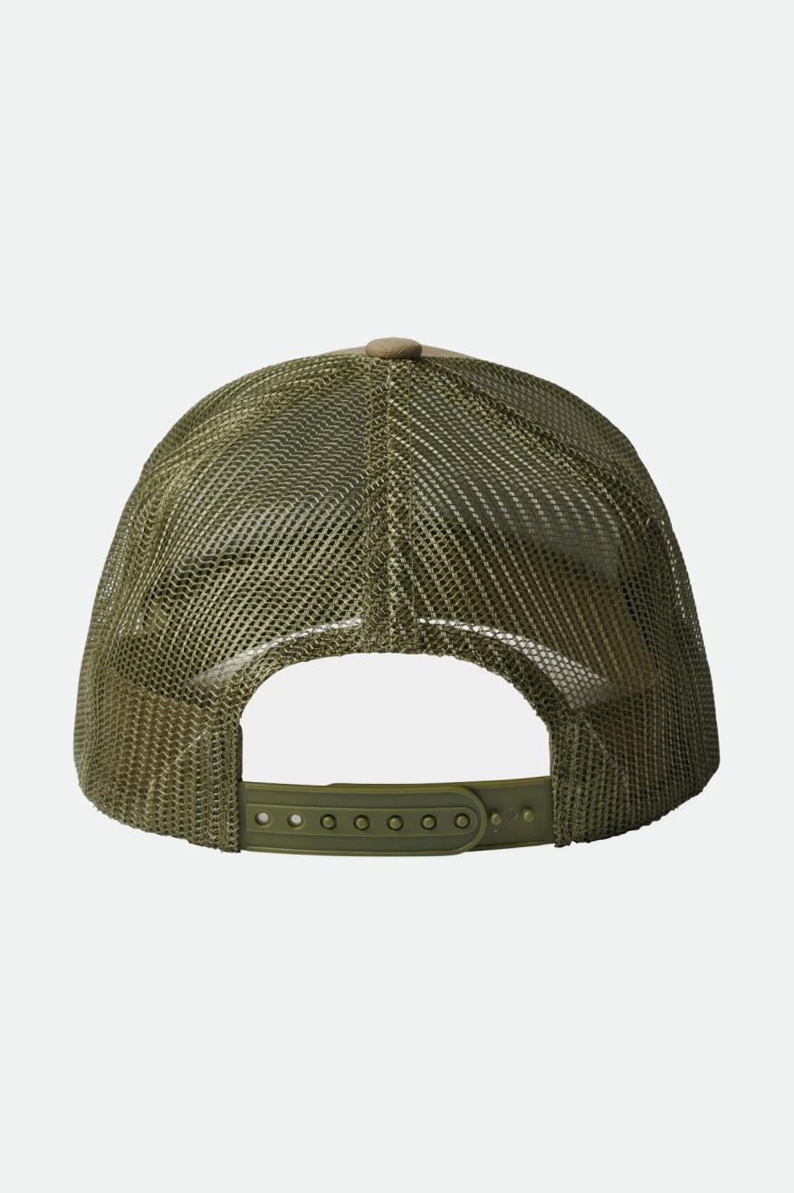 Men's Brixton Alpha Block NetPlus C MP Mesh Cap Caps Olive | 9571QAVFB