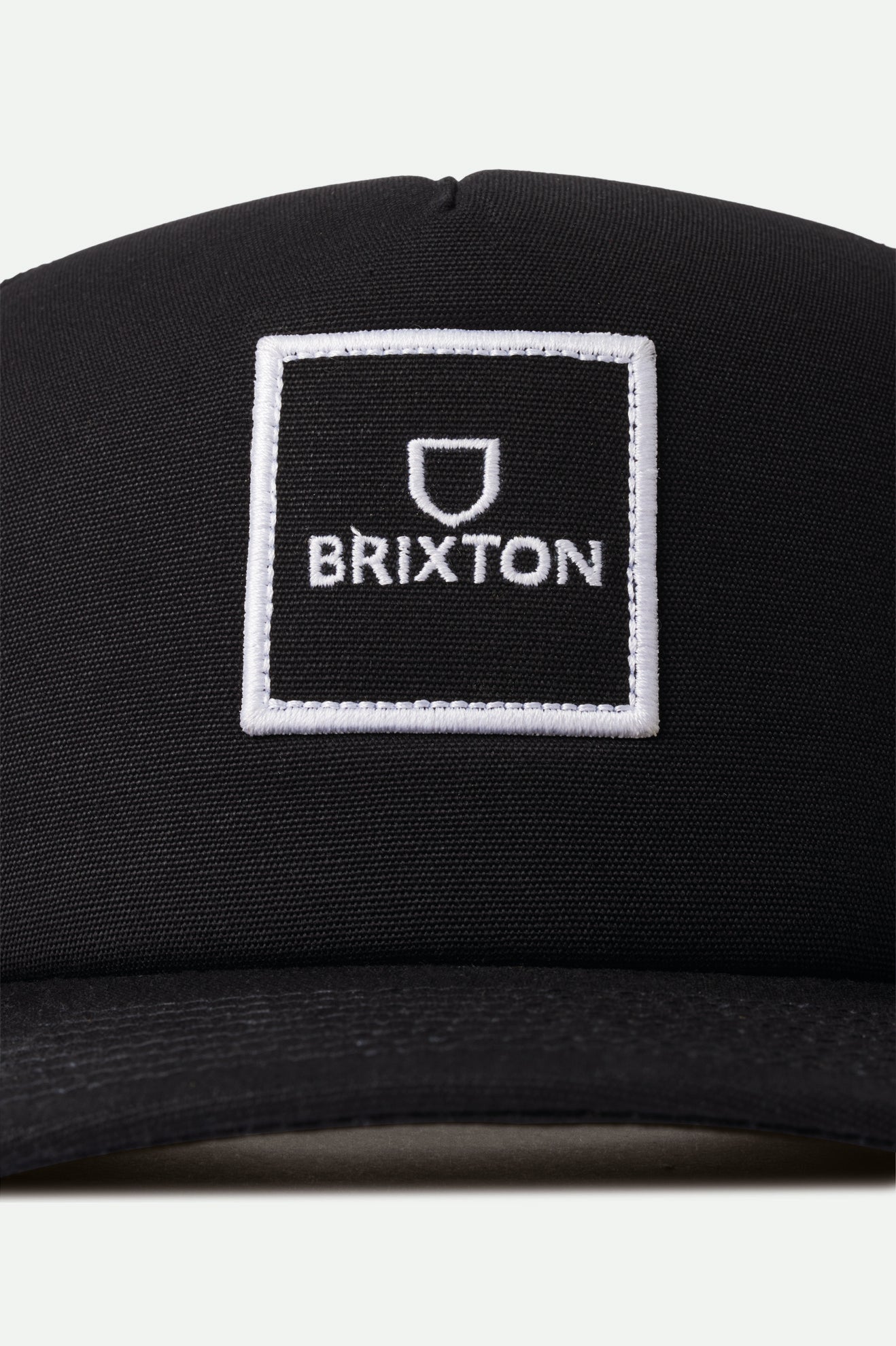 Men's Brixton Alpha Block NetPlus MP Trucker Hat Caps Black | 6153DQXEI