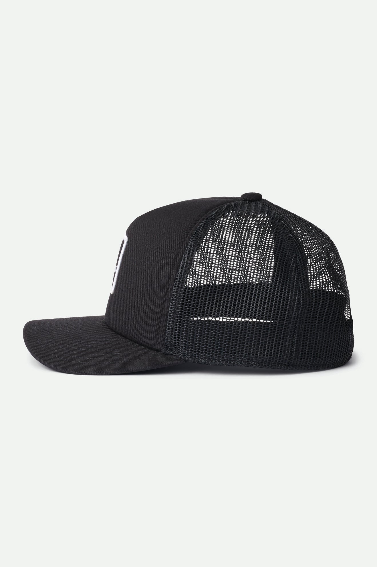 Men's Brixton Alpha Block NetPlus MP Trucker Hat Caps Black | 6153DQXEI