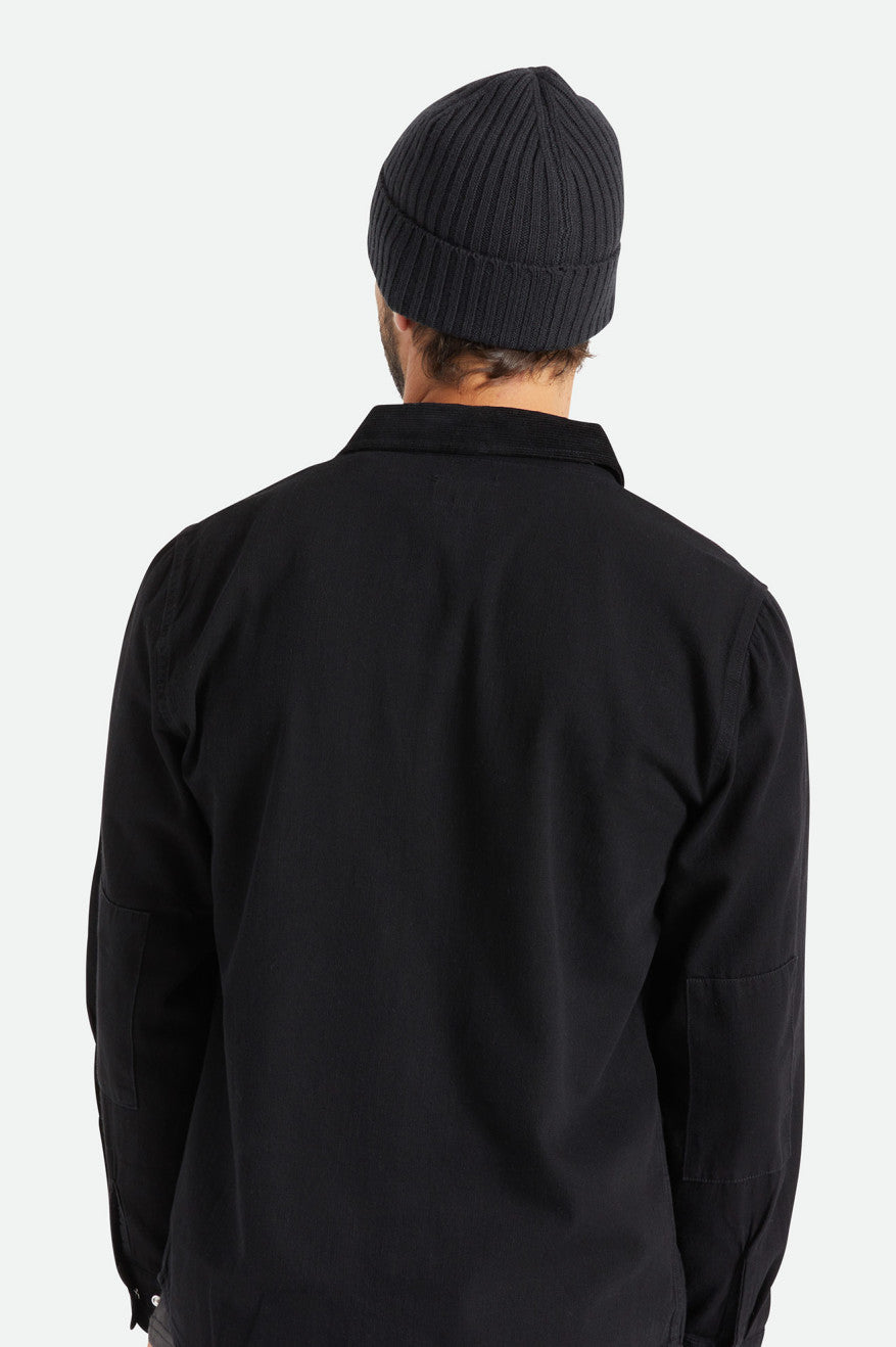 Men's Brixton Alpha Square Merino Wool Beanie Black | 9260PLQTY