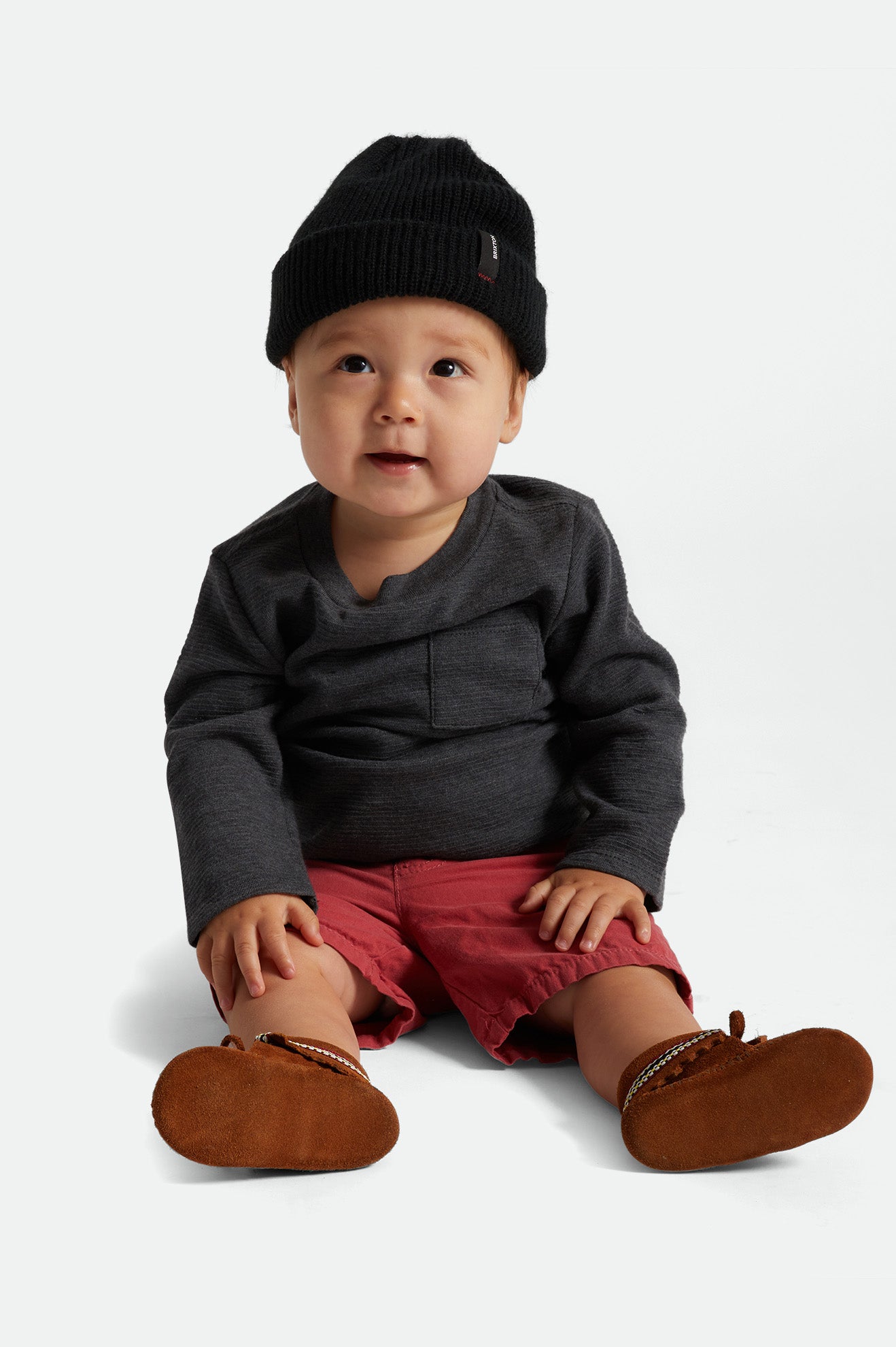 Men's Brixton Baby Heist Beanie Black | 5408NGEKU