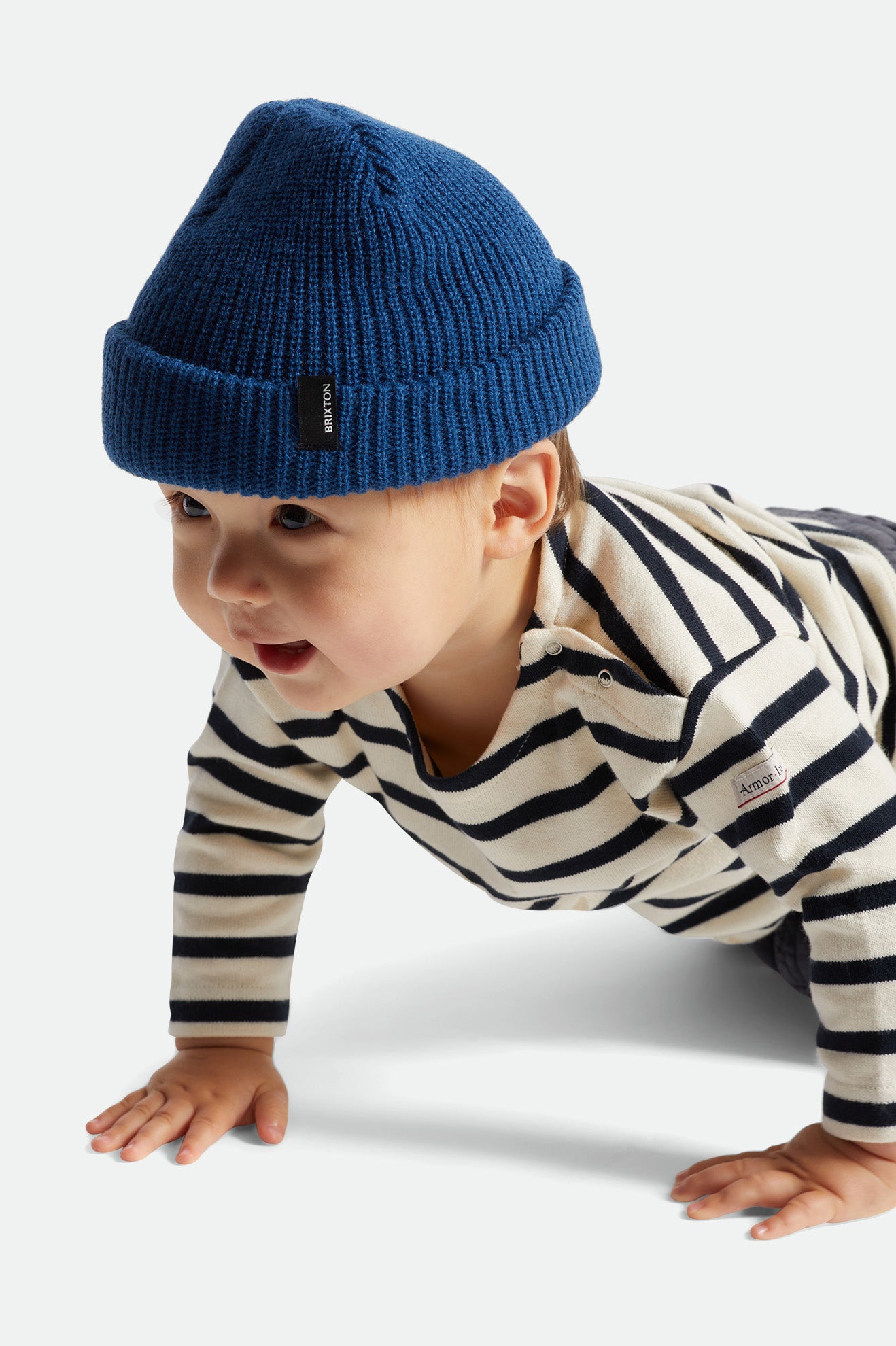 Men's Brixton Baby Heist Beanie Blue | 3791JCPWN