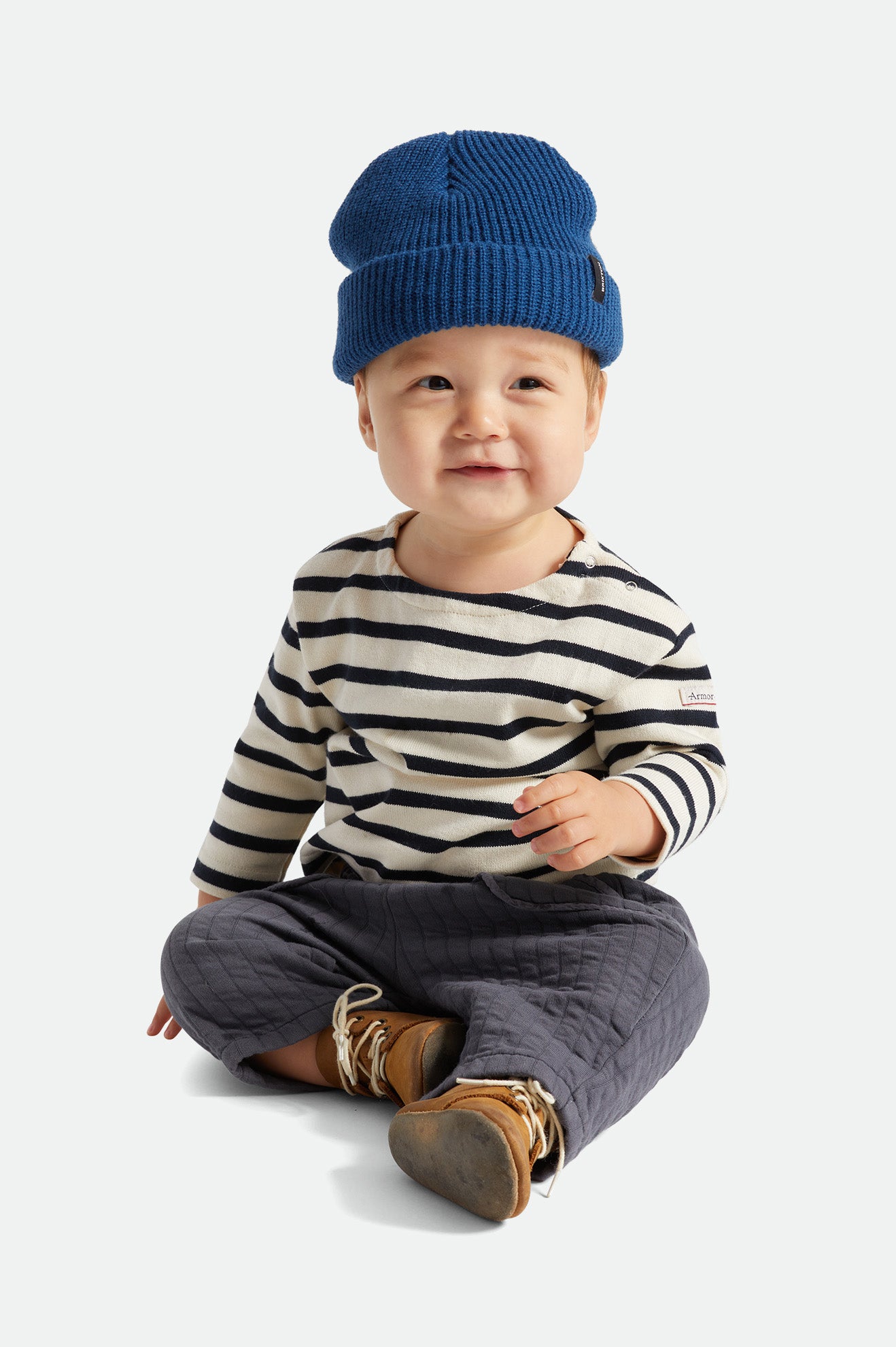 Men\'s Brixton Baby Heist Beanie Blue | 3791JCPWN