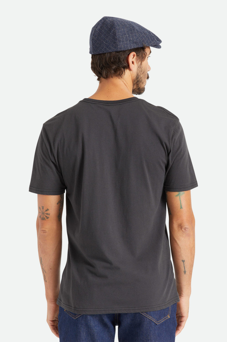 Men's Brixton Basic S/S Pocket Tops Black | 2059VKICA