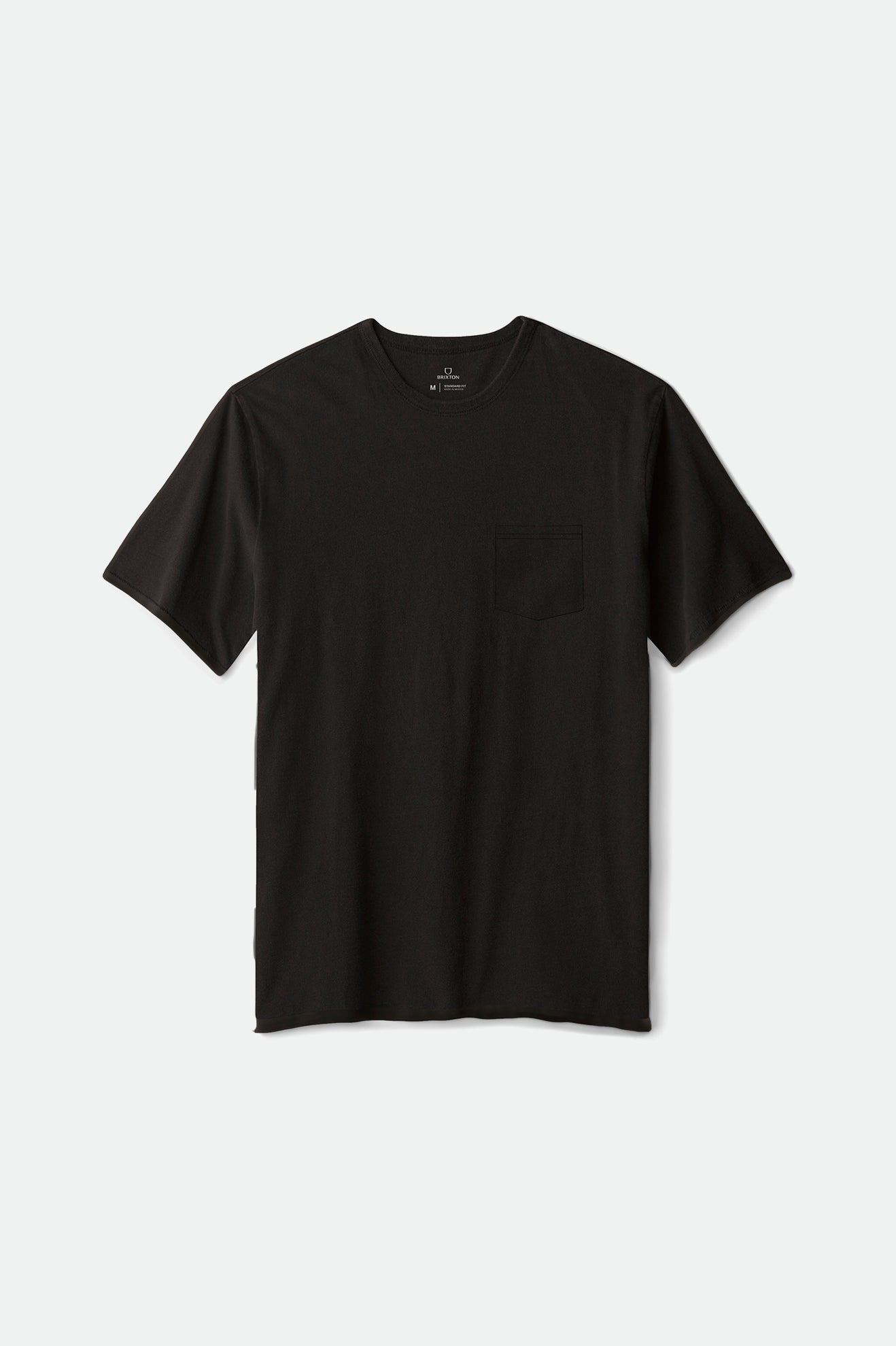 Men's Brixton Basic S/S Pocket Tops Black | 2059VKICA