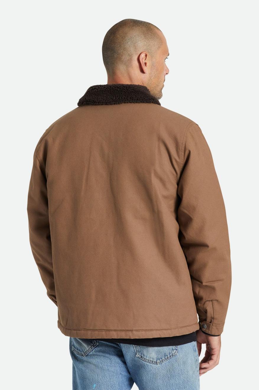 Men's Brixton Beta Sherpa Lined Coaches Jackets Brown | 3260XCOQL