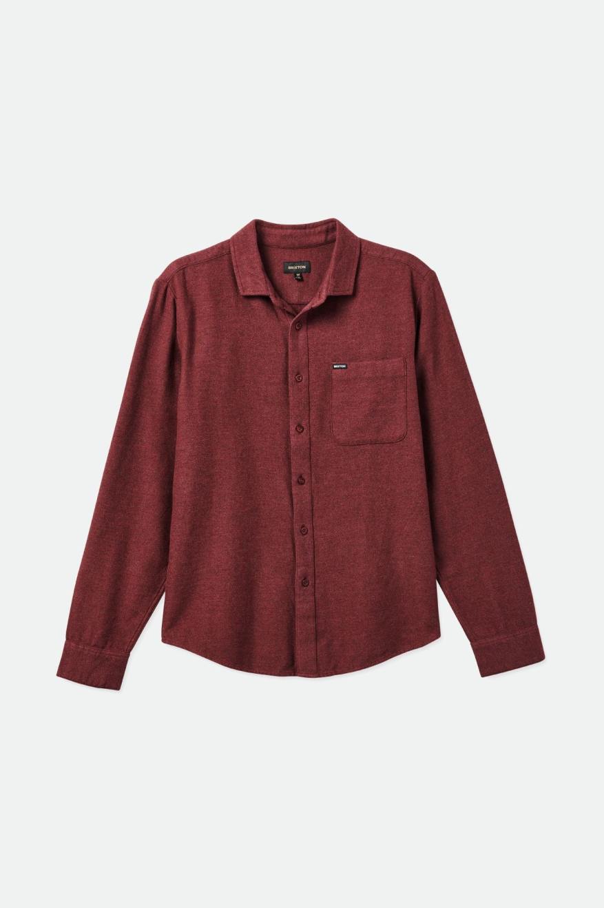 Men's Brixton Bixby Reserve L/S Flannels Red | 6741BYKXA