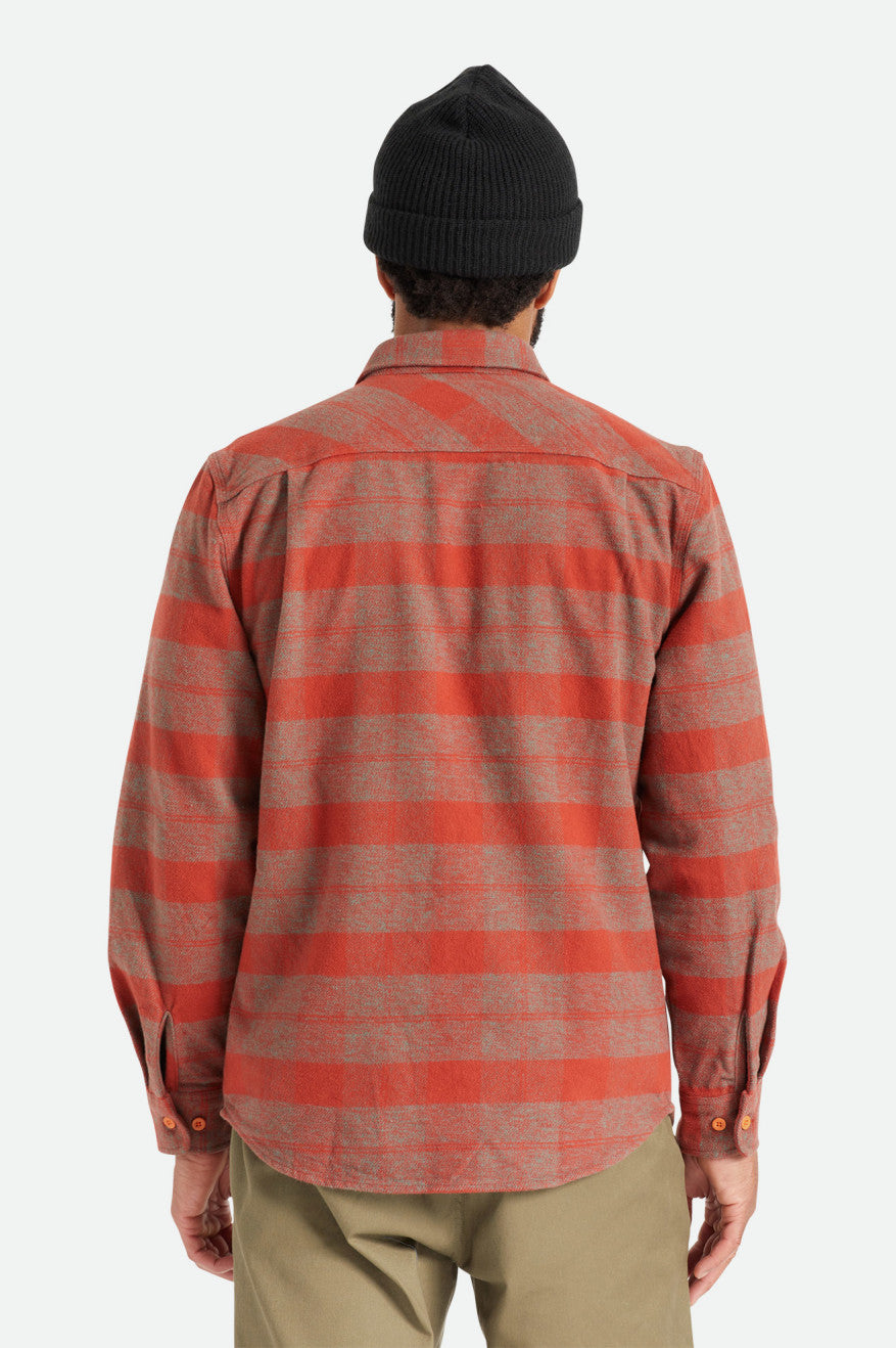 Men's Brixton Bowery Heavy Weight L/S Flannels Red | 0126VCGIN