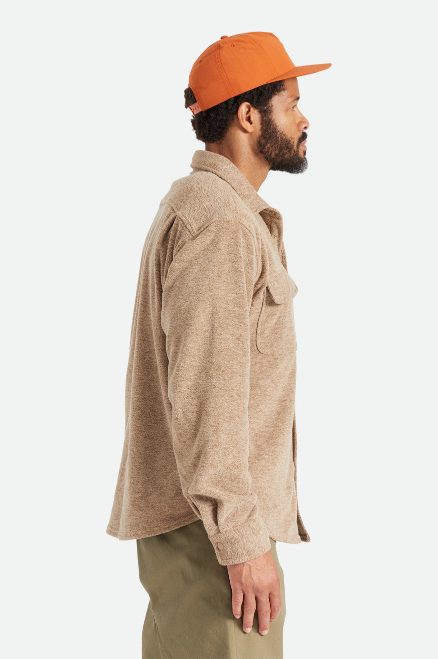 Men's Brixton Bowery L/S Arctic Stretch Fleece Flannels Beige | 1870CJEMS