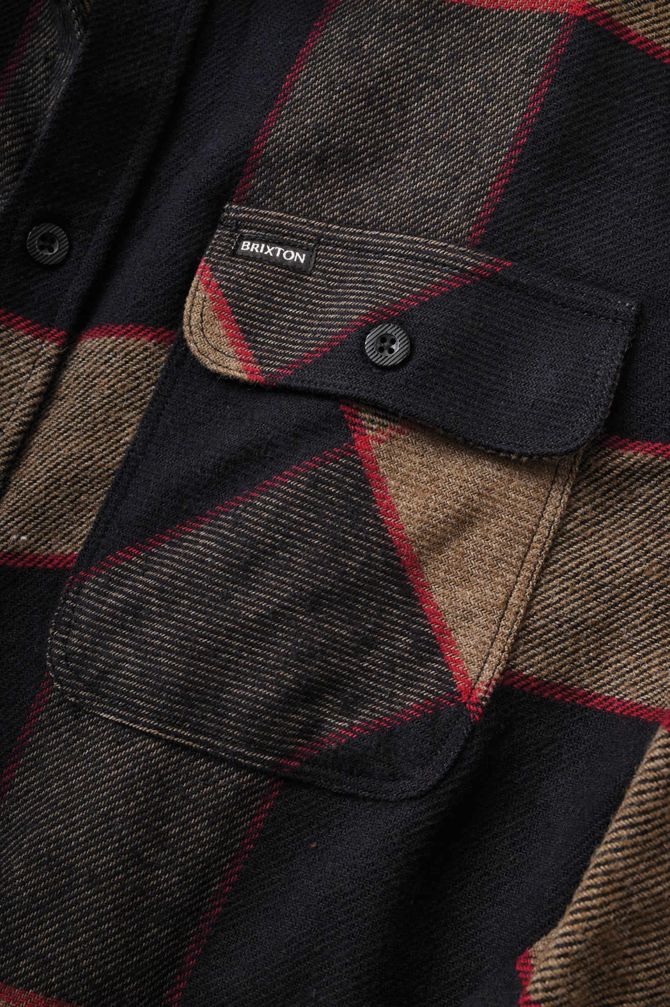 Men's Brixton Bowery L/S Flannels Grey | 5142SXPUF