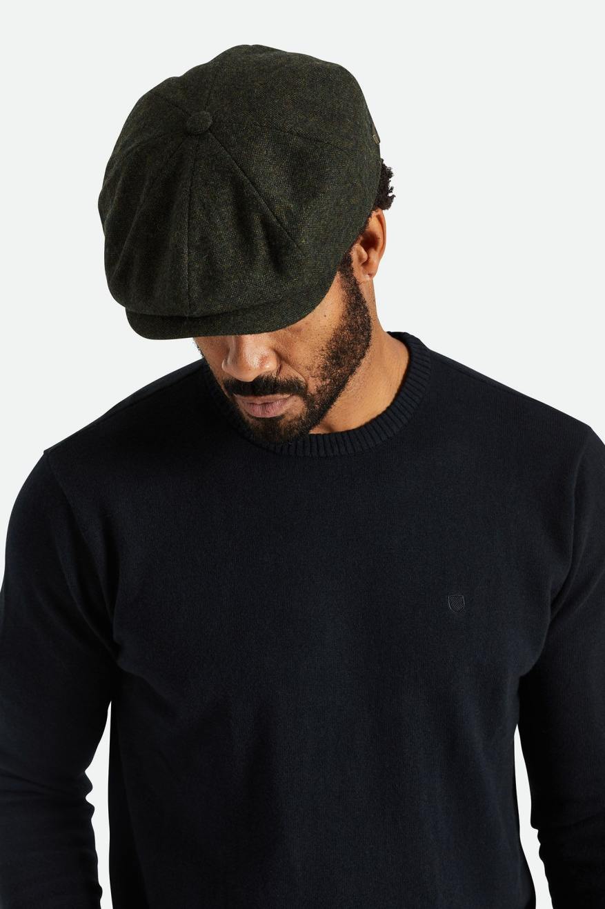 Men's Brixton Brood Baggy Snap Hats Green | 7649IGLWZ