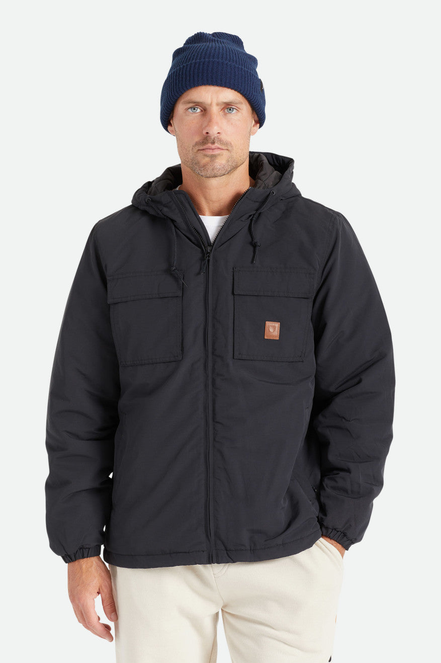 Men\'s Brixton Buck Jackets Black | 4539DYNEF