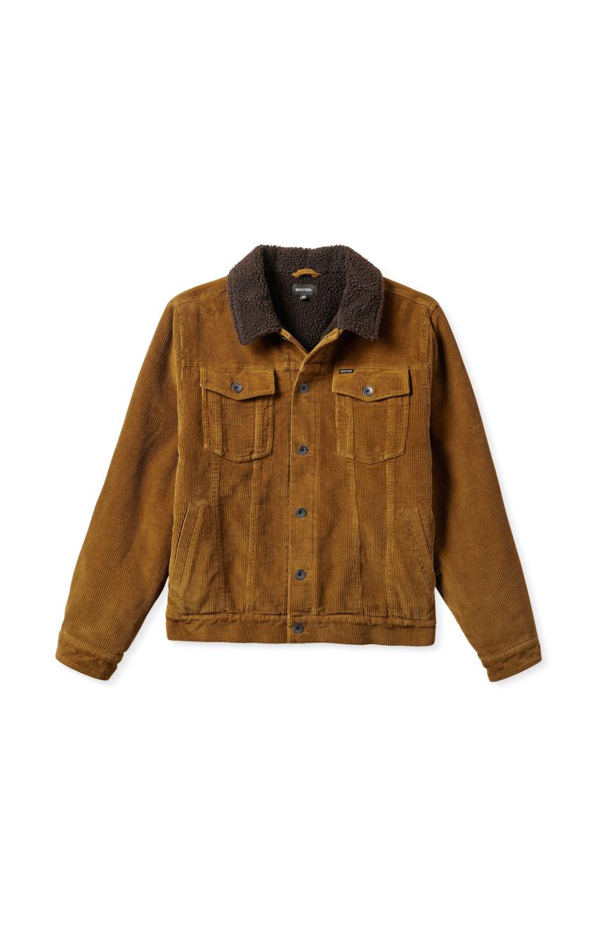 Men's Brixton Cable Sherpa Lined Trucker Jackets Brown | 0759RCIQT