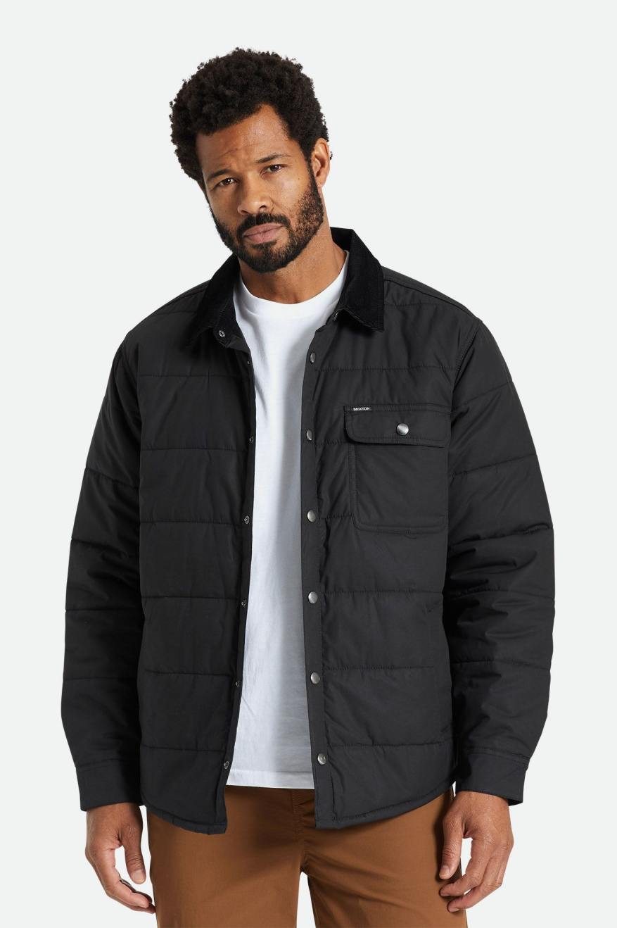 Men\'s Brixton Cass Jackets Black | 6904RACDM