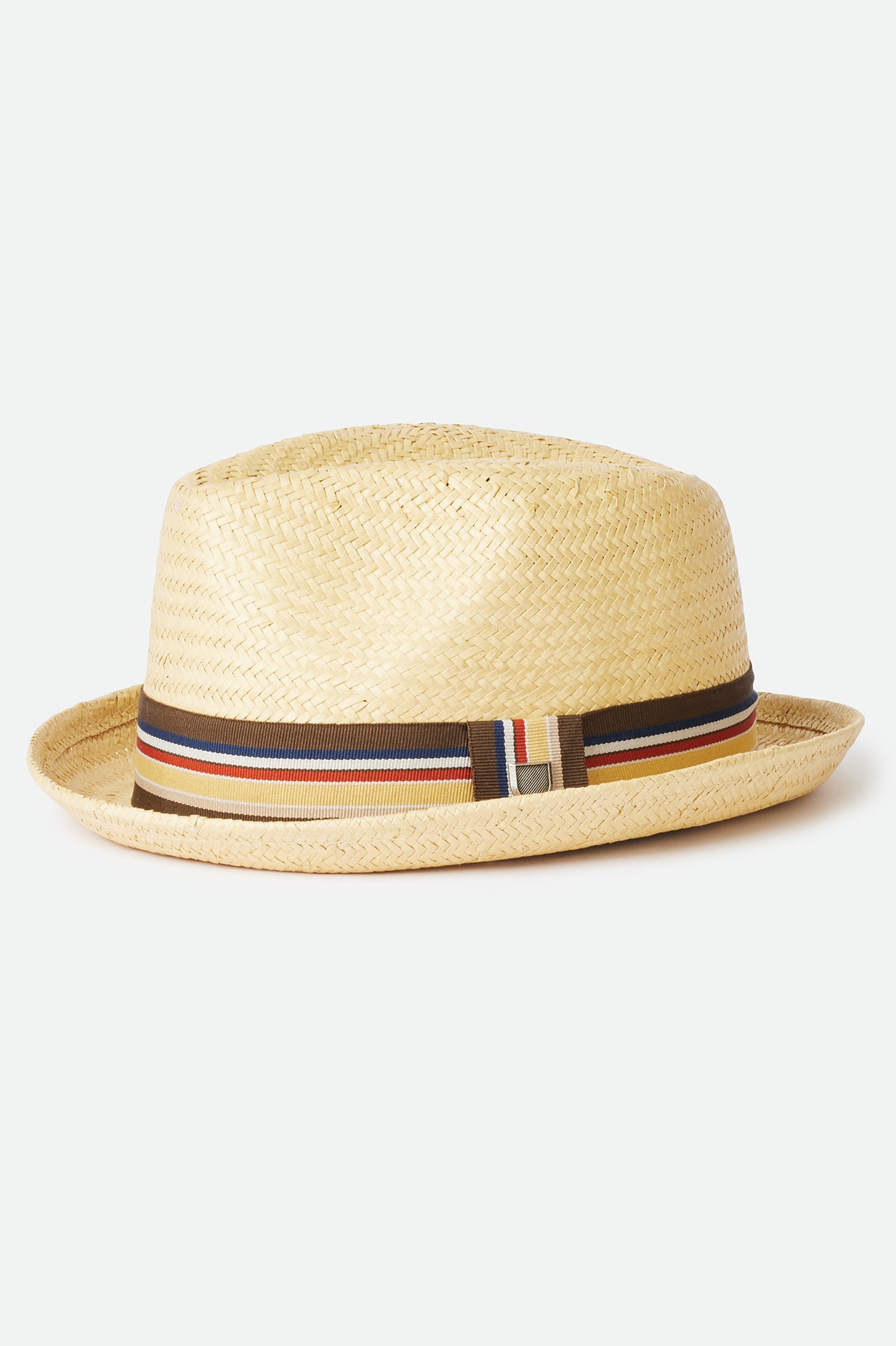 Men\'s Brixton Castor Straw Fedoras Brown | 8153ITSEO