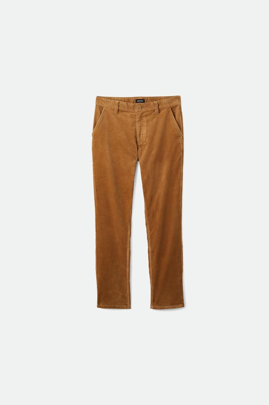 Men's Brixton Choice Chino Regular Pants Khaki | 0127THRUP