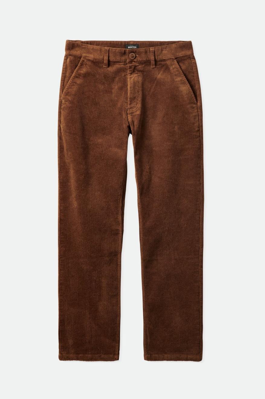 Men's Brixton Choice Chino Regular Pants Brown | 2684NPEUR