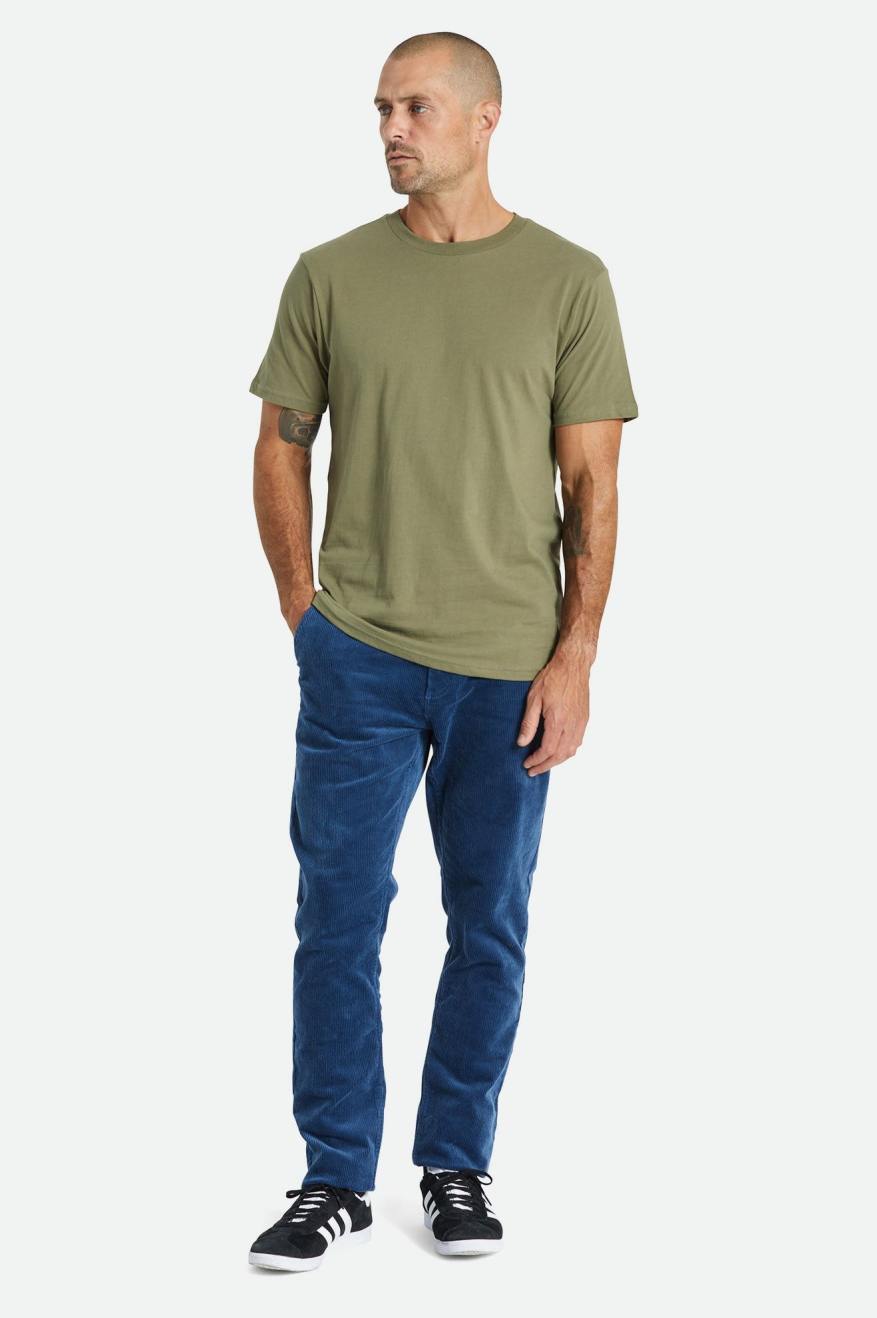 Men's Brixton Choice Chino Regular Pants Blue | 7058BSKJI