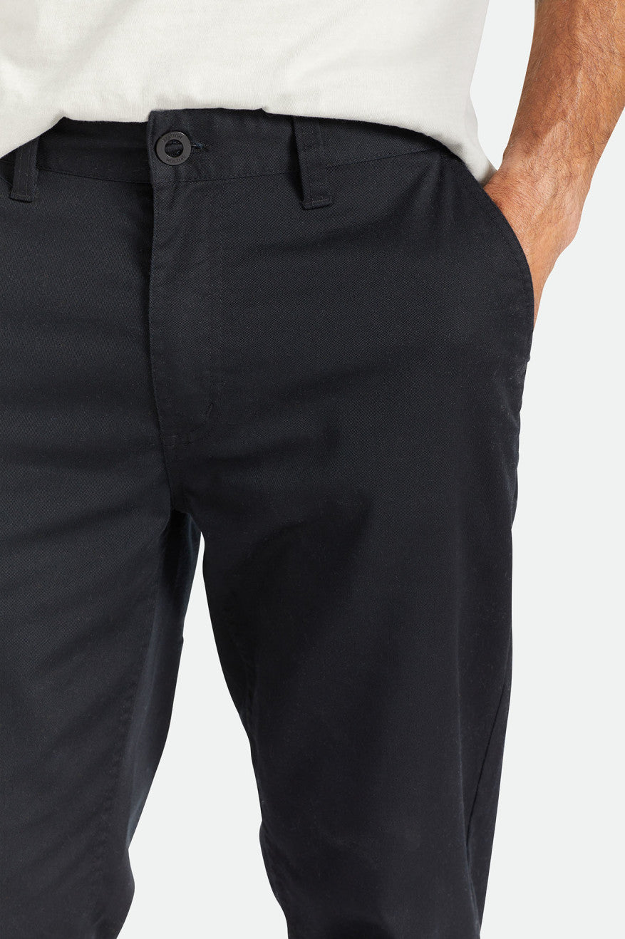 Men's Brixton Choice Chino Regular Pants Black | 7635MUZRH