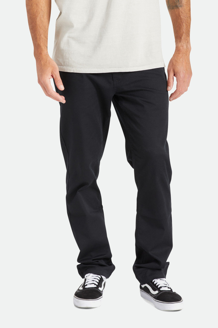 Men\'s Brixton Choice Chino Regular Pants Black | 7635MUZRH