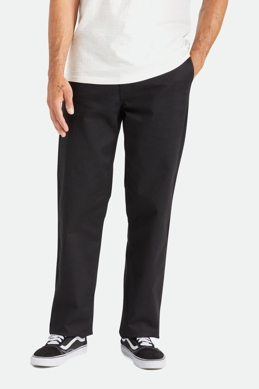 Men's Brixton Choice Chino Relaxed Pants Black | 1268VPGNF