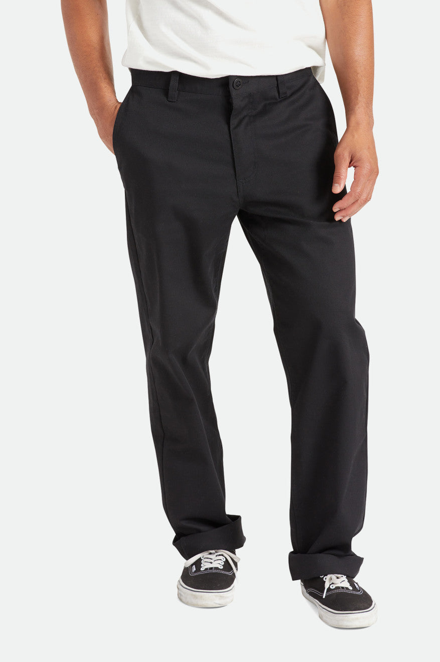 Men\'s Brixton Choice Chino Relaxed Pants Black | 1268VPGNF