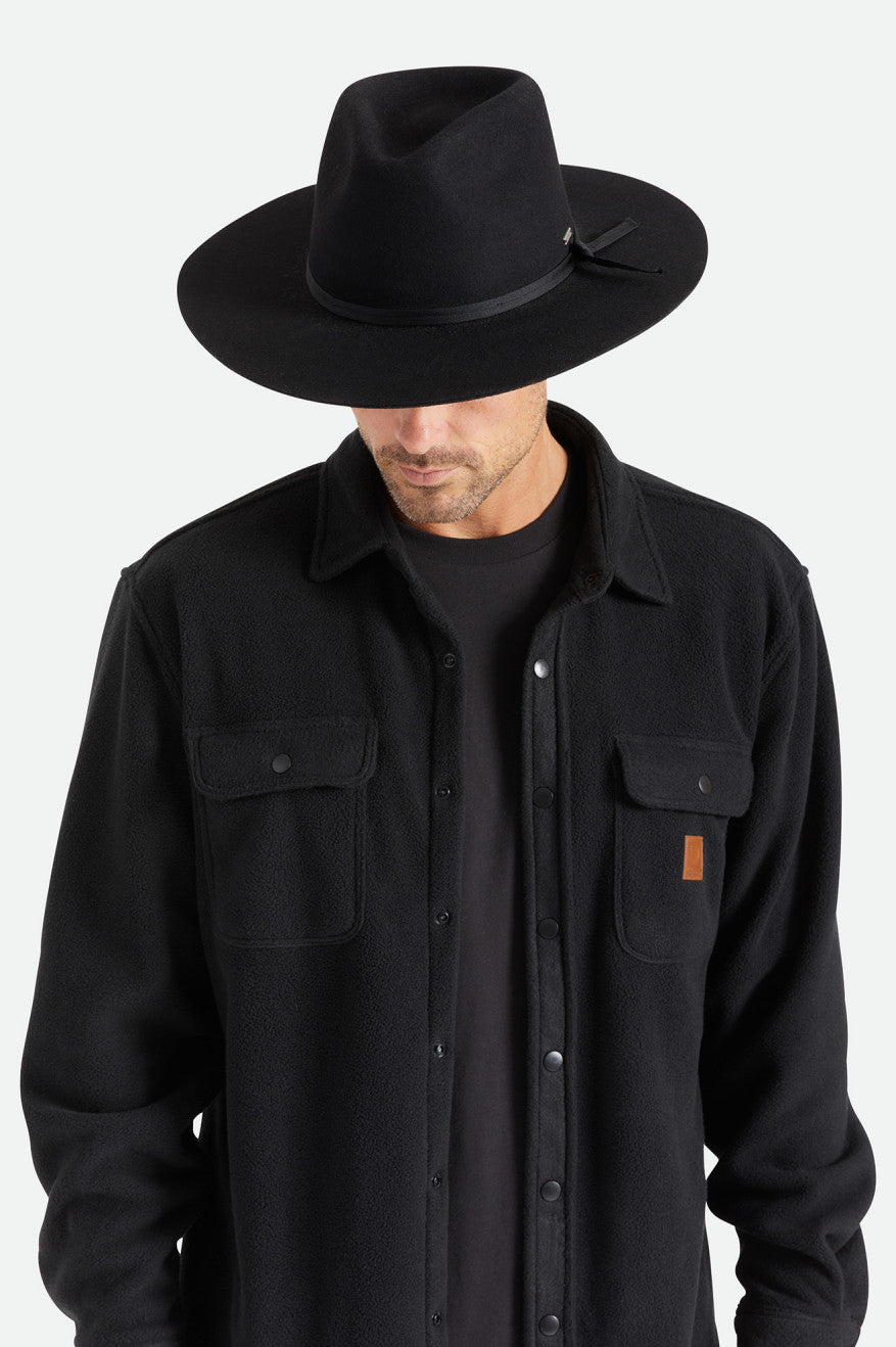 Men's Brixton Cohen Cowboy Hats Black | 8407TDILS