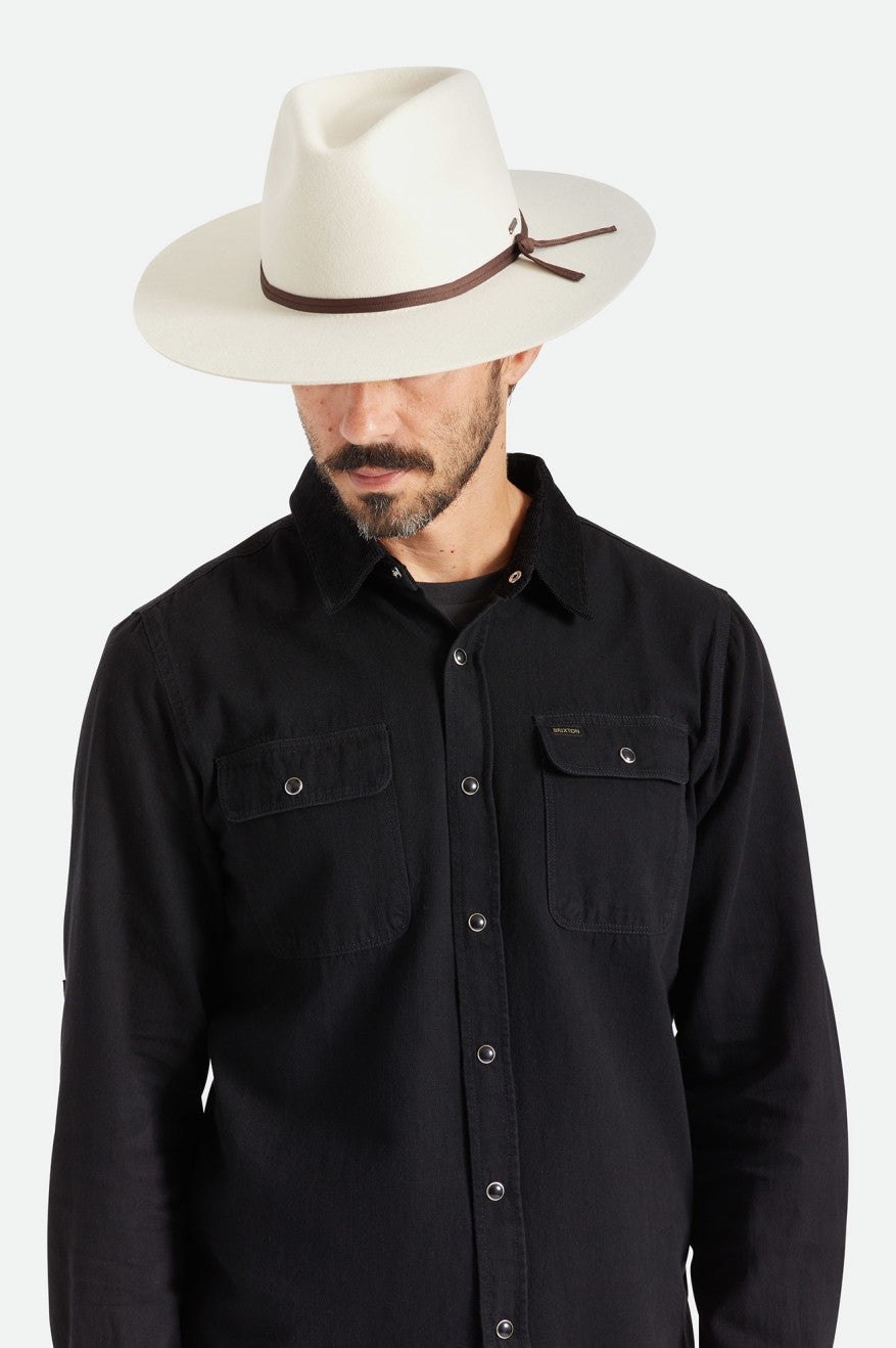 Men's Brixton Cohen Cowboy Hats White | 5439BMNXP