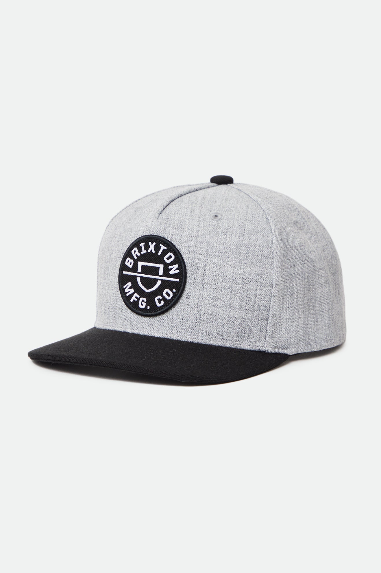 Men\'s Brixton Crest C NetPlus MP Caps Grey / Black | 9183OGSHW