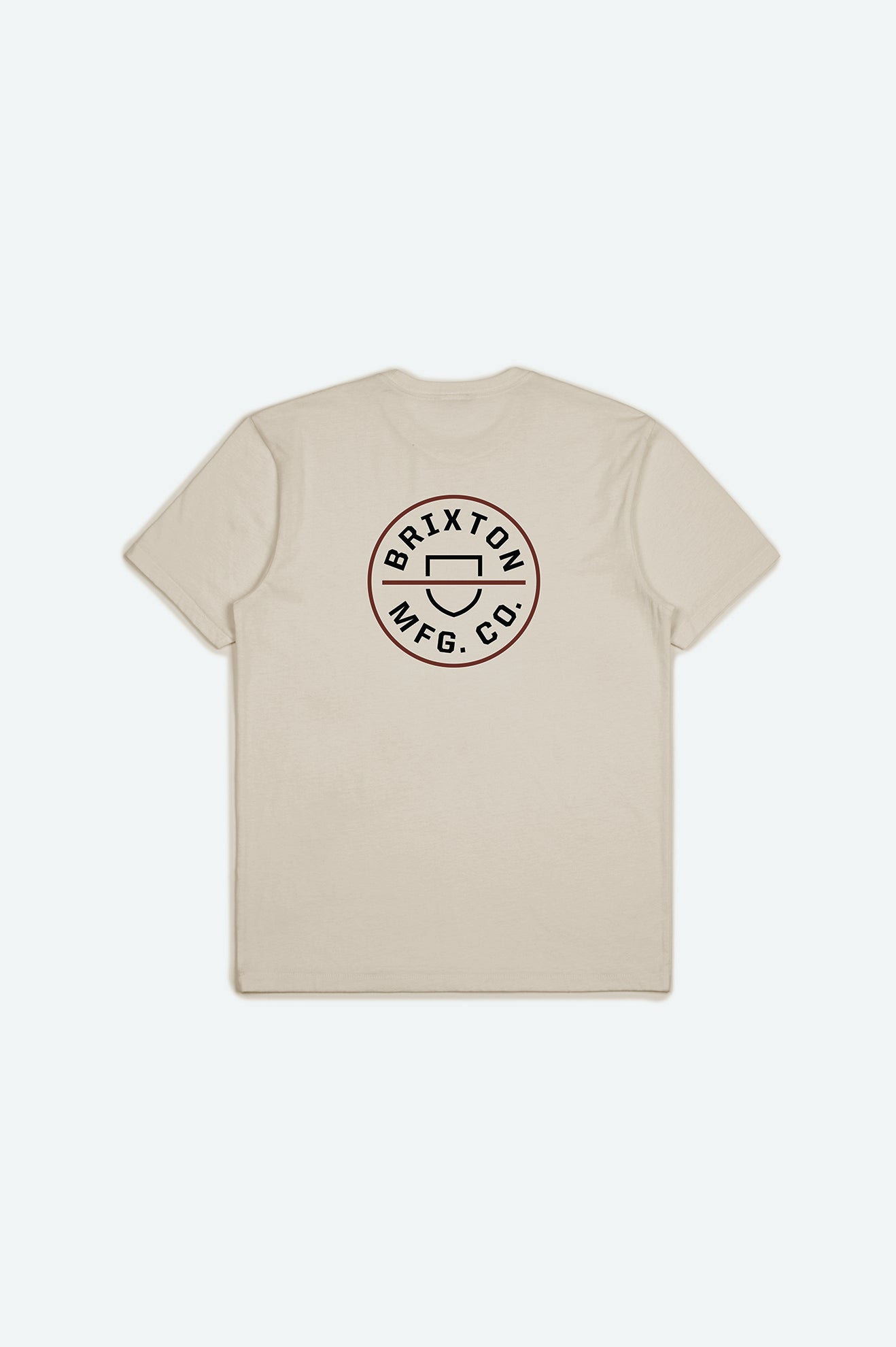 Men's Brixton Crest II S/S Standard Tops Cream | 5470AIVEY