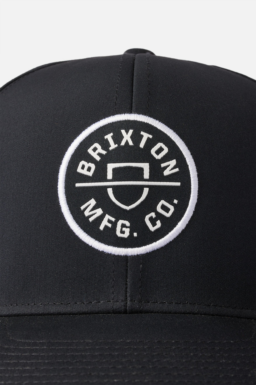 Men's Brixton Crest Netplus MP Caps Black | 8601PVGMD