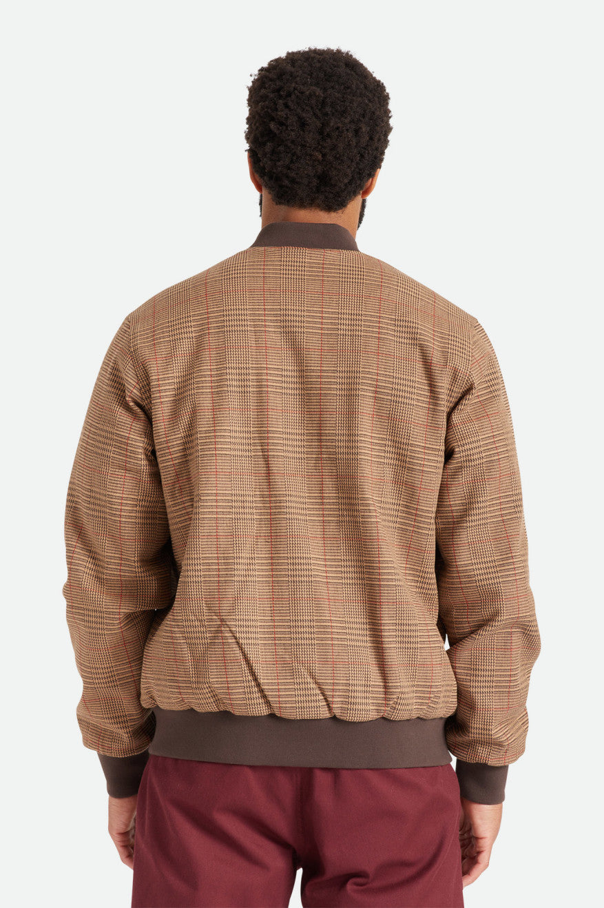 Men's Brixton Dillinger Bomber Jackets Brown | 6329RHMLA