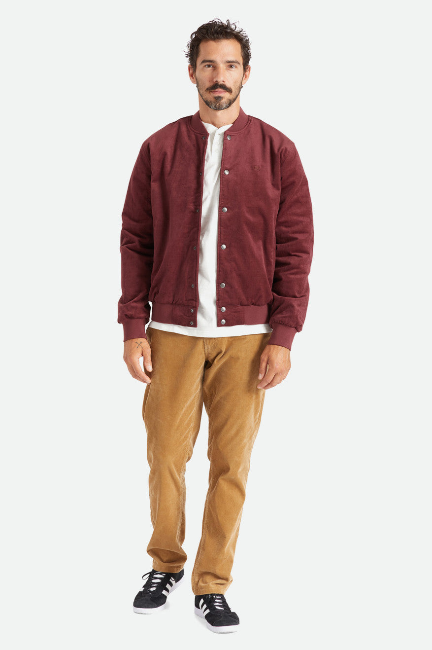 Men's Brixton Dillinger Bomber Jackets Red | 7912WGZXY